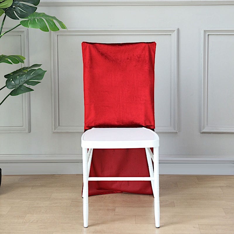 Soft Velvet Chiavari Dining Chair Back Slipcover