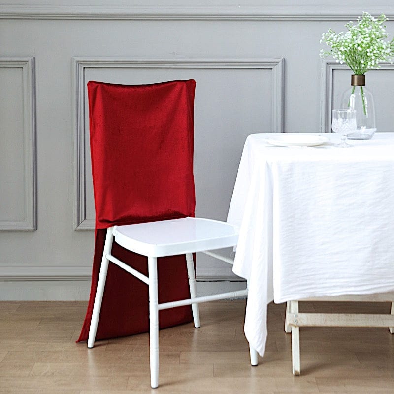 Soft Velvet Chiavari Dining Chair Back Slipcover