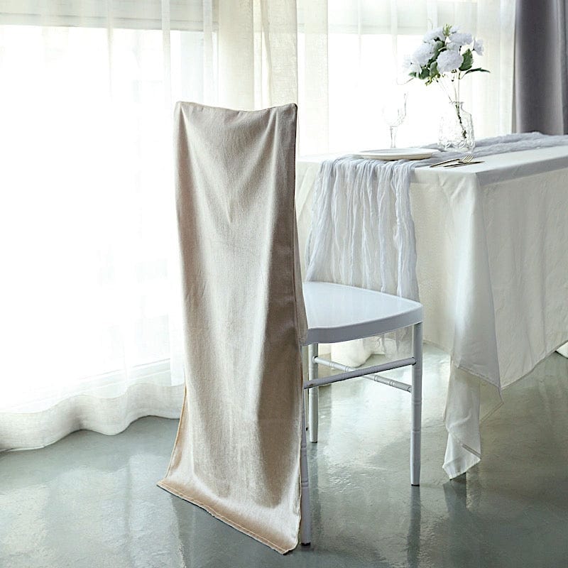 Soft Velvet Chiavari Dining Chair Back Slipcover