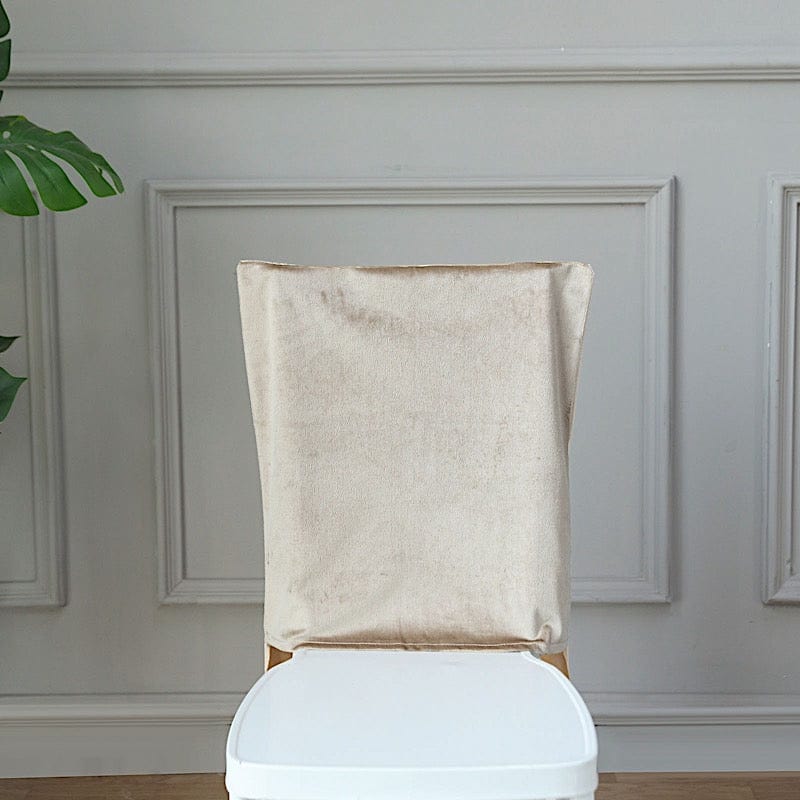 Soft Velvet Chiavari Dining Chair Back Slipcover