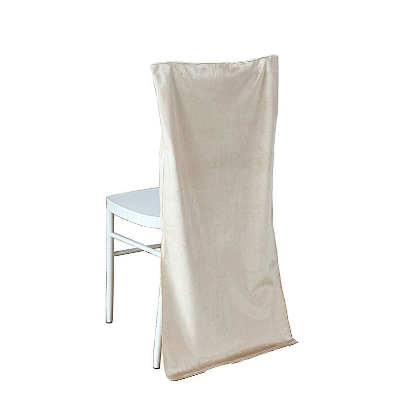 Soft Velvet Chiavari Dining Chair Back Slipcover