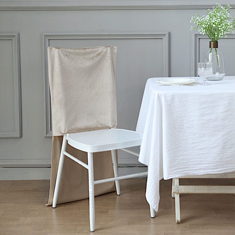 Soft Velvet Chiavari Dining Chair Back Slipcover