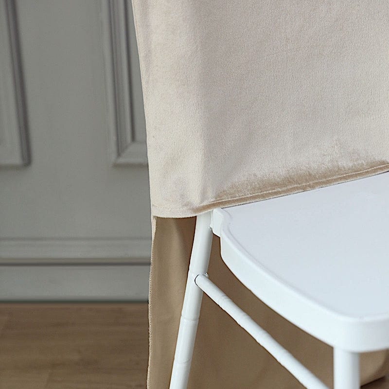 Soft Velvet Chiavari Dining Chair Back Slipcover