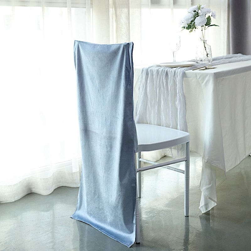 Soft Velvet Chiavari Dining Chair Back Slipcover