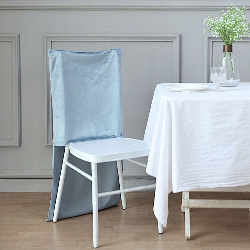 Soft Velvet Chiavari Dining Chair Back Slipcover