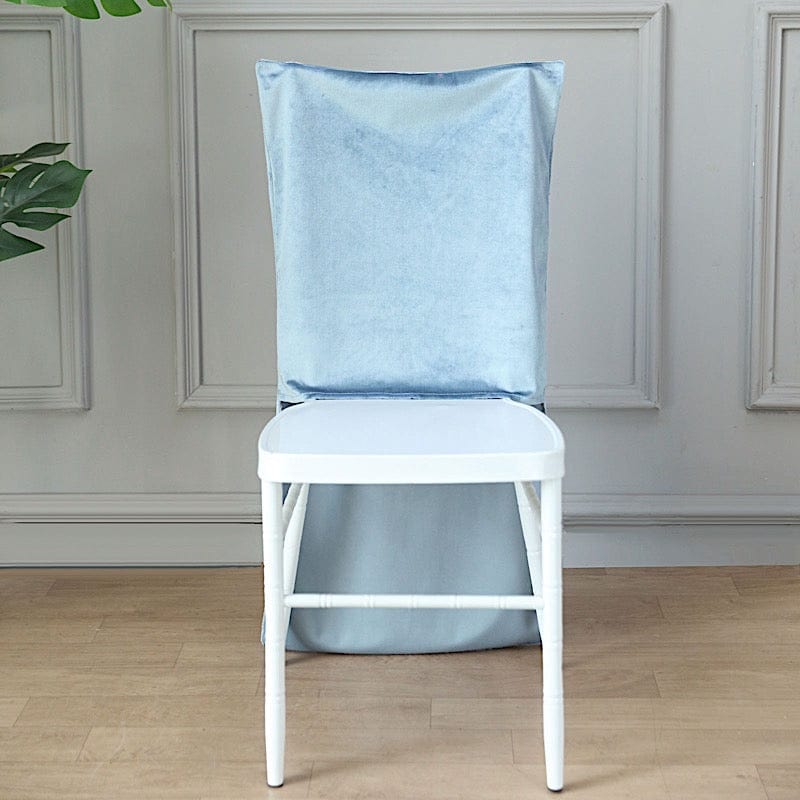 Soft Velvet Chiavari Dining Chair Back Slipcover