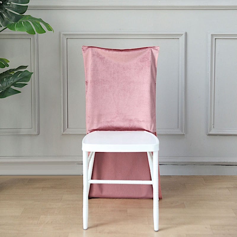 Soft Velvet Chiavari Dining Chair Back Slipcover