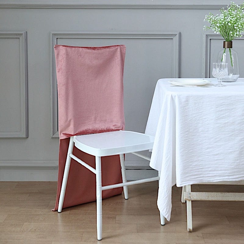 Soft Velvet Chiavari Dining Chair Back Slipcover