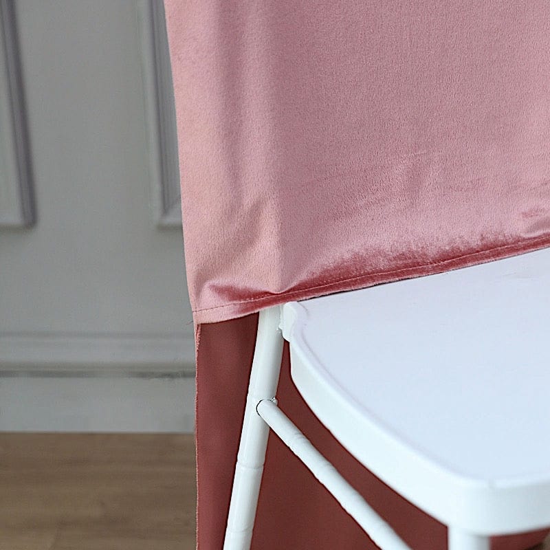 Soft Velvet Chiavari Dining Chair Back Slipcover