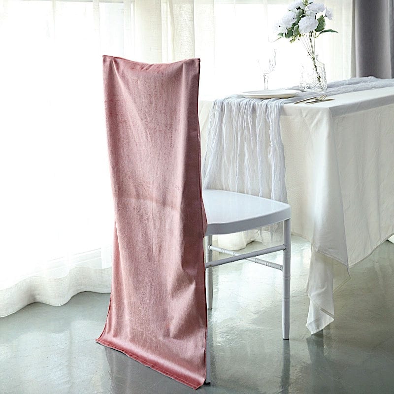 Soft Velvet Chiavari Dining Chair Back Slipcover