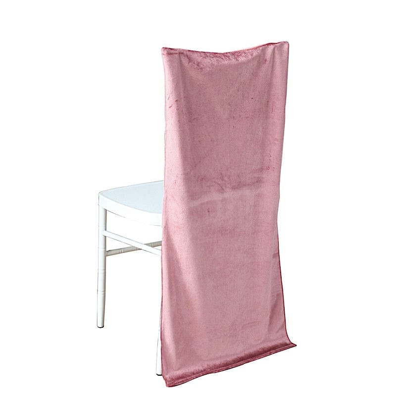 Soft Velvet Chiavari Dining Chair Back Slipcover
