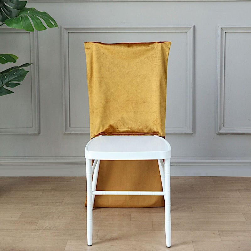 Soft Velvet Chiavari Dining Chair Back Slipcover