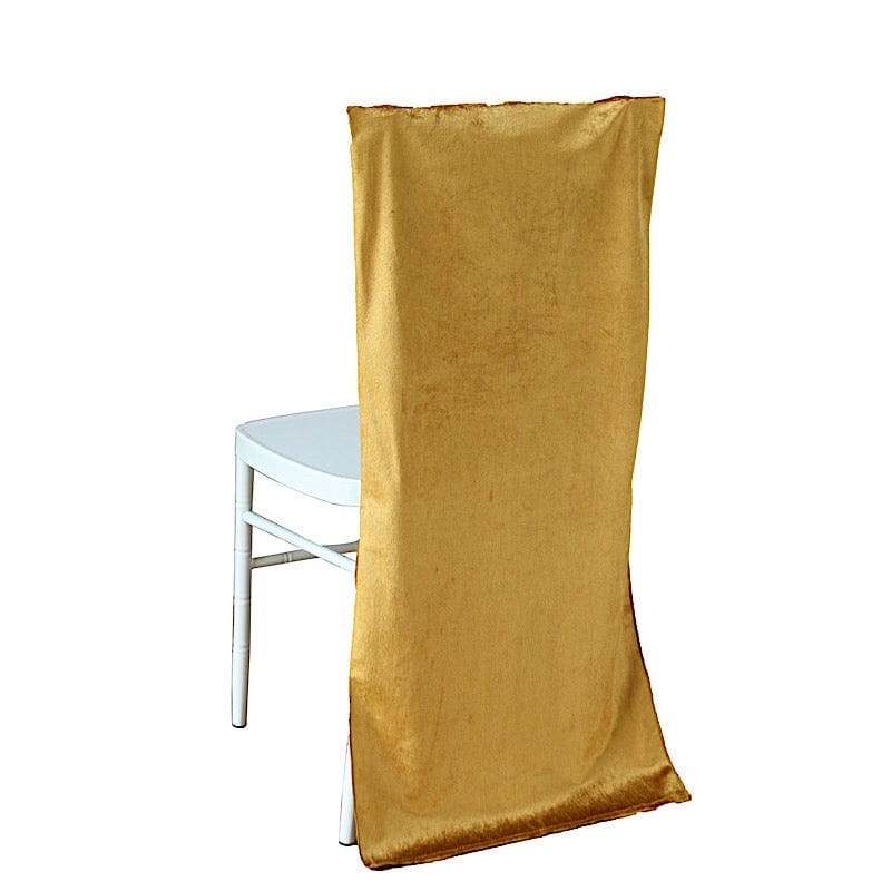 Soft Velvet Chiavari Dining Chair Back Slipcover