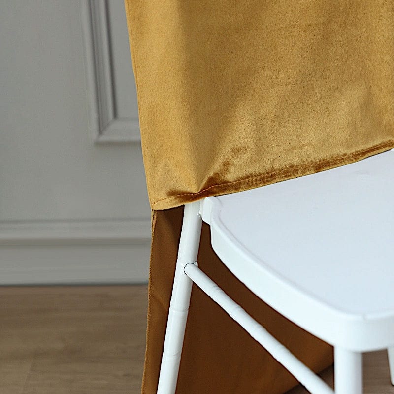 Soft Velvet Chiavari Dining Chair Back Slipcover