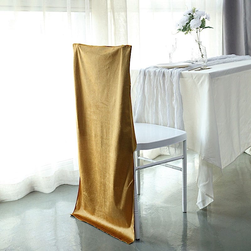 Soft Velvet Chiavari Dining Chair Back Slipcover