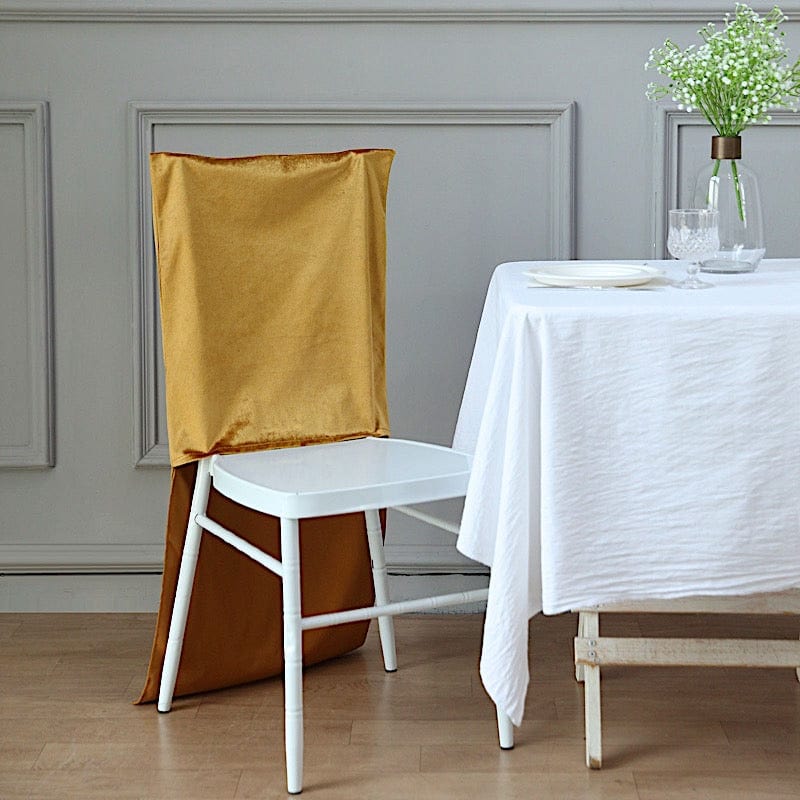 Soft Velvet Chiavari Dining Chair Back Slipcover