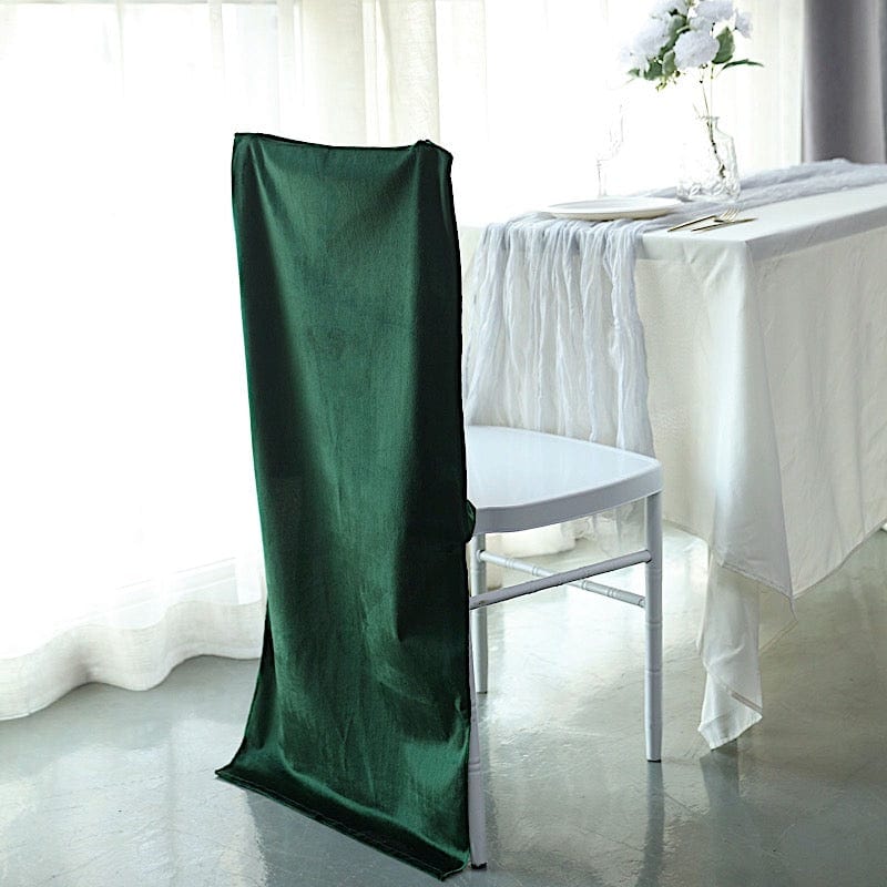 Soft Velvet Chiavari Dining Chair Back Slipcover