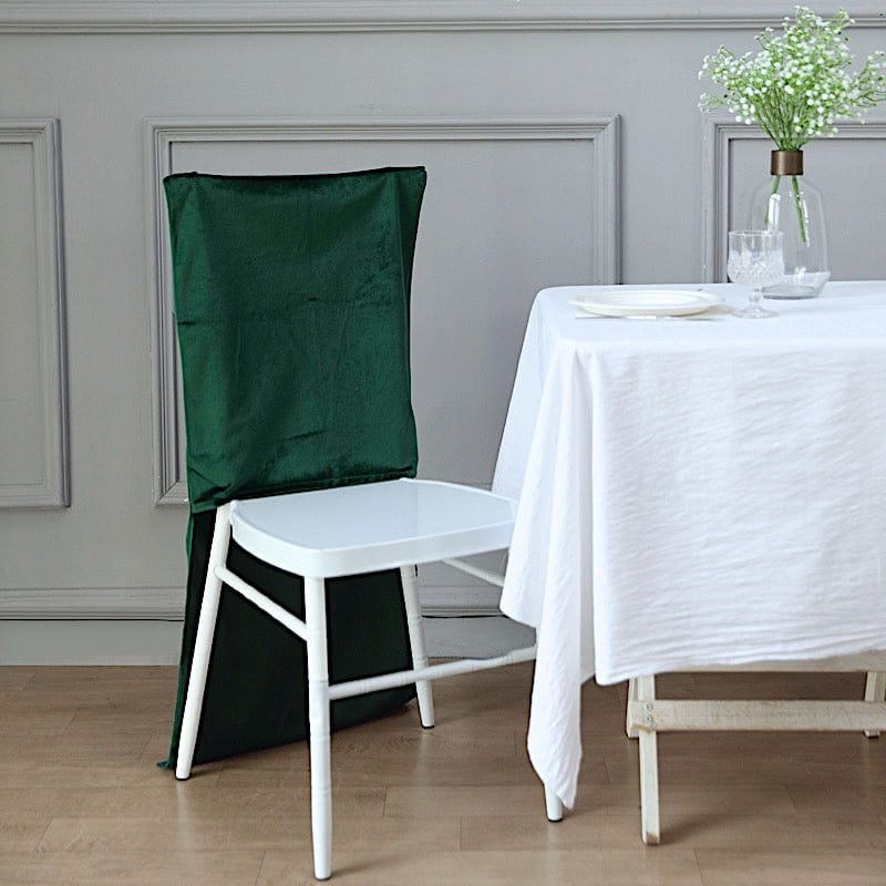 Soft Velvet Chiavari Dining Chair Back Slipcover