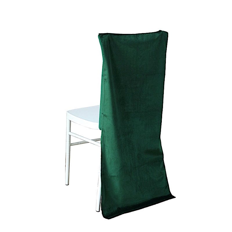 Soft Velvet Chiavari Dining Chair Back Slipcover