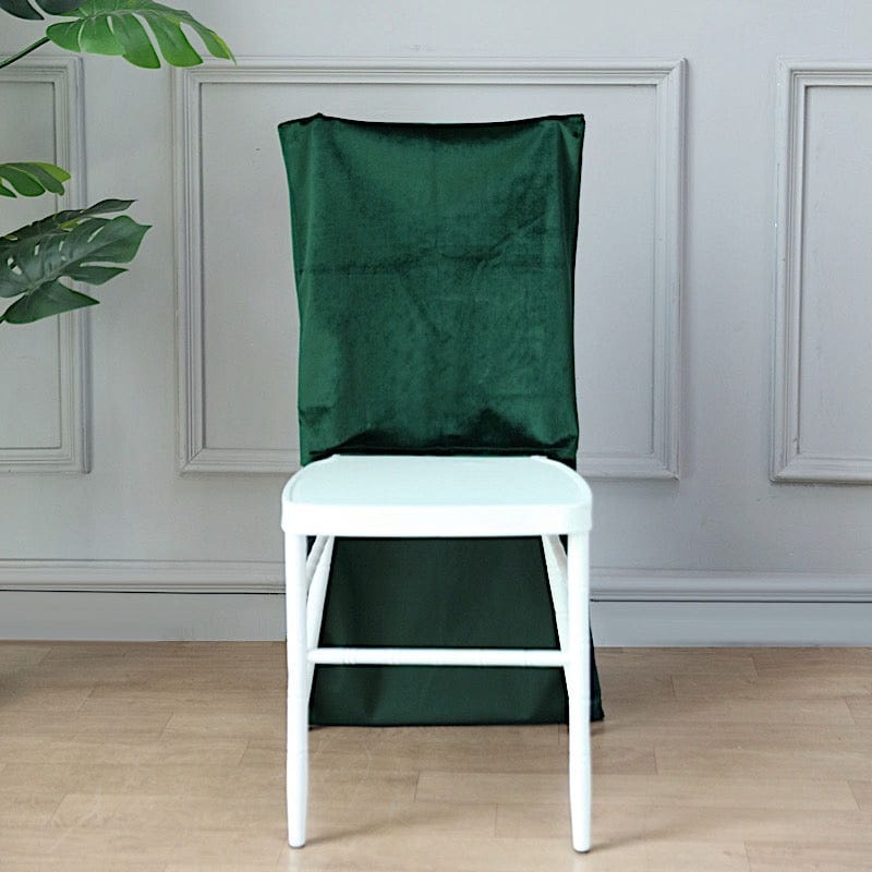 Soft Velvet Chiavari Dining Chair Back Slipcover