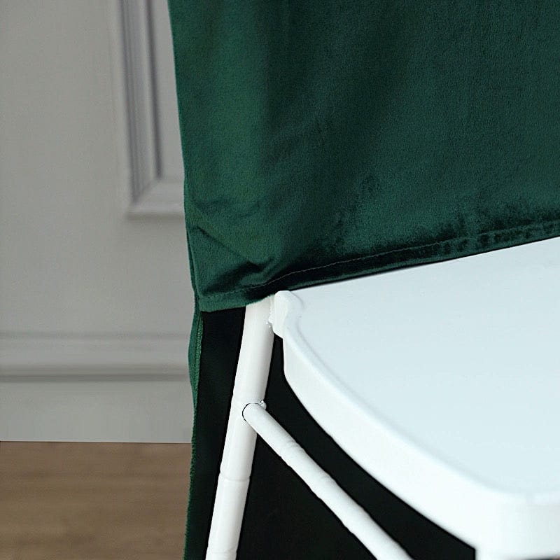 Soft Velvet Chiavari Dining Chair Back Slipcover