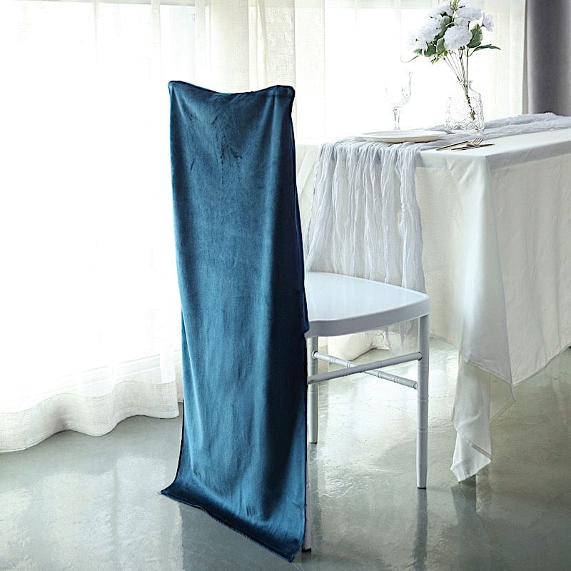 Soft Velvet Chiavari Dining Chair Back Slipcover