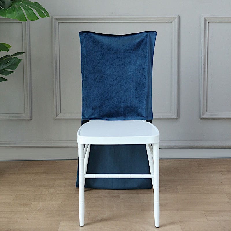 Soft Velvet Chiavari Dining Chair Back Slipcover