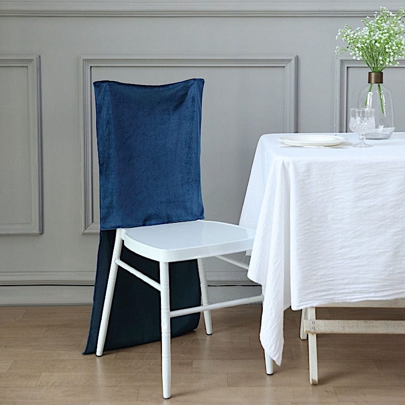 Soft Velvet Chiavari Dining Chair Back Slipcover