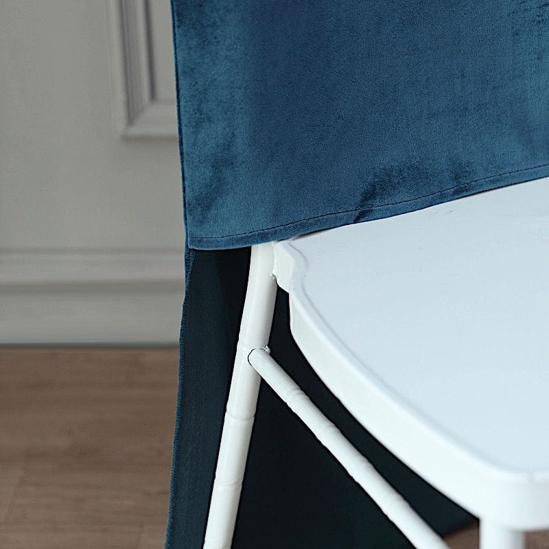 Soft Velvet Chiavari Dining Chair Back Slipcover
