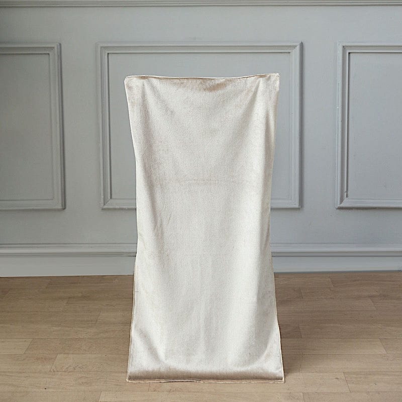 Soft Velvet Chiavari Dining Chair Back Slipcover