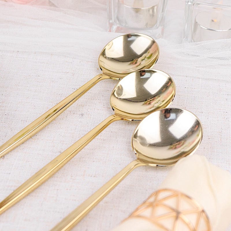 24 pcs 8 in Heavy Duty Plastic Spoons Disposable Cutlery