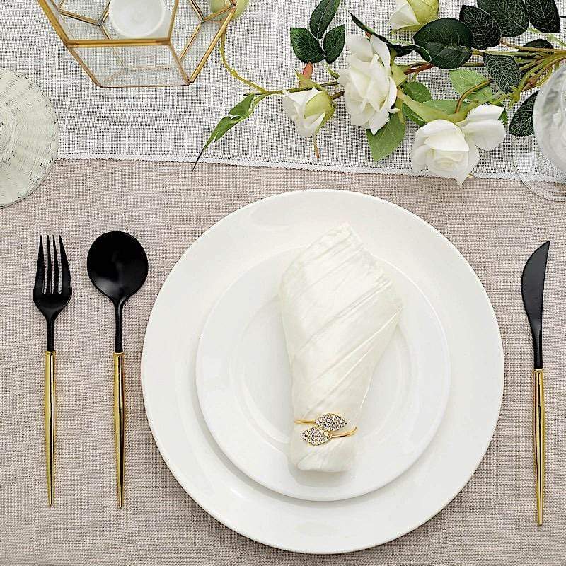 24 Disposable Plastic Cutlery Spoon Fork and Knife Set