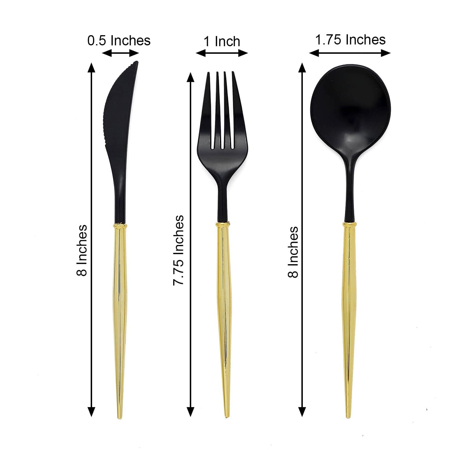 24 Disposable Plastic Cutlery Spoon Fork and Knife Set