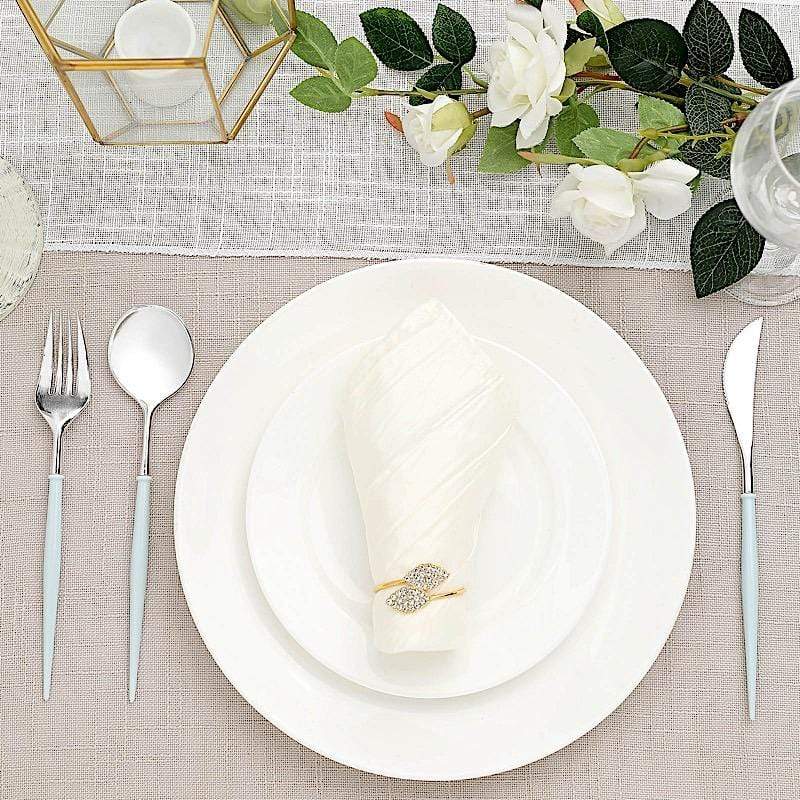 24 Disposable Plastic Cutlery Spoon Fork and Knife Set
