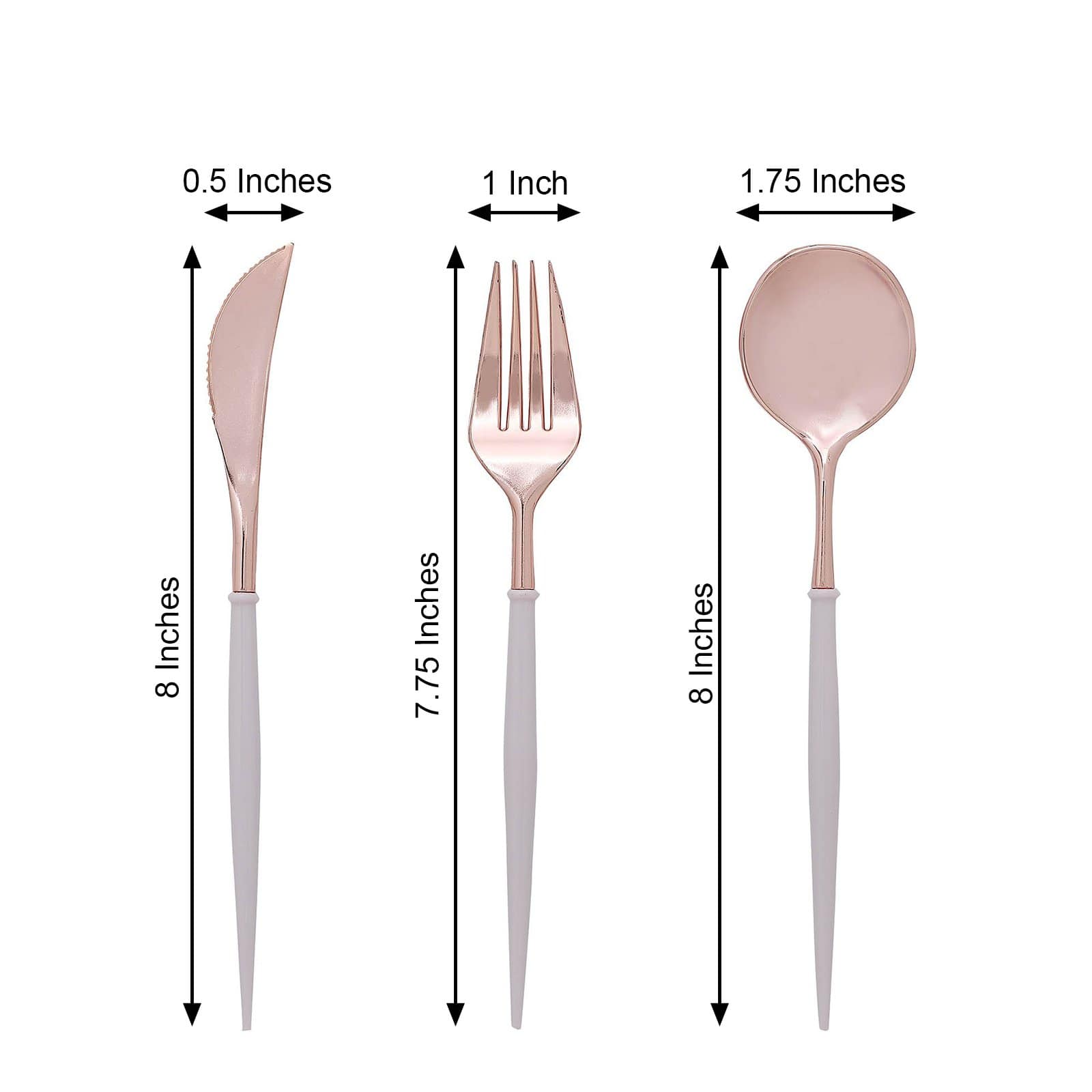 24 Disposable Plastic Cutlery Spoon Fork and Knife Set