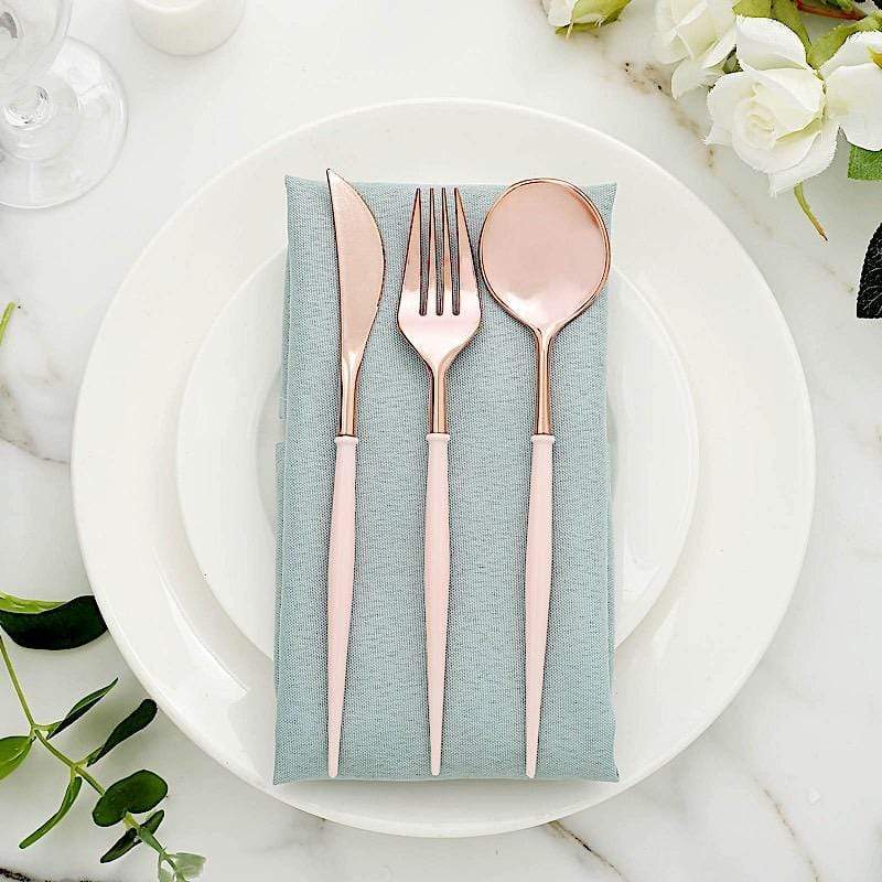 24 Disposable Plastic Cutlery Spoon Fork and Knife Set