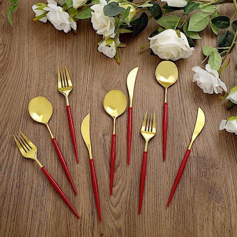 24 Disposable Plastic Cutlery Spoon Fork and Knife Set