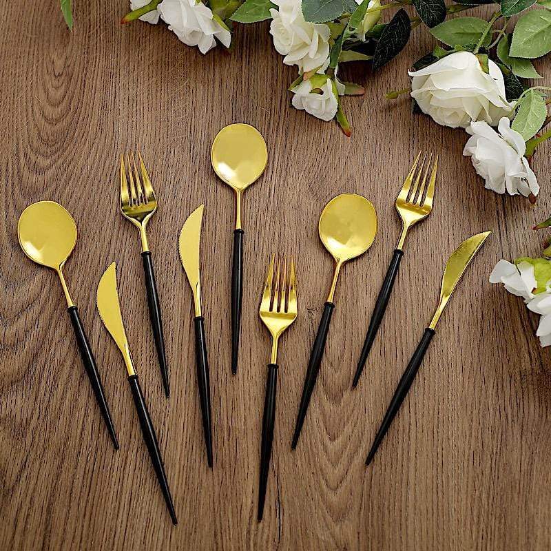 24 Disposable Plastic Cutlery Spoon Fork and Knife Set