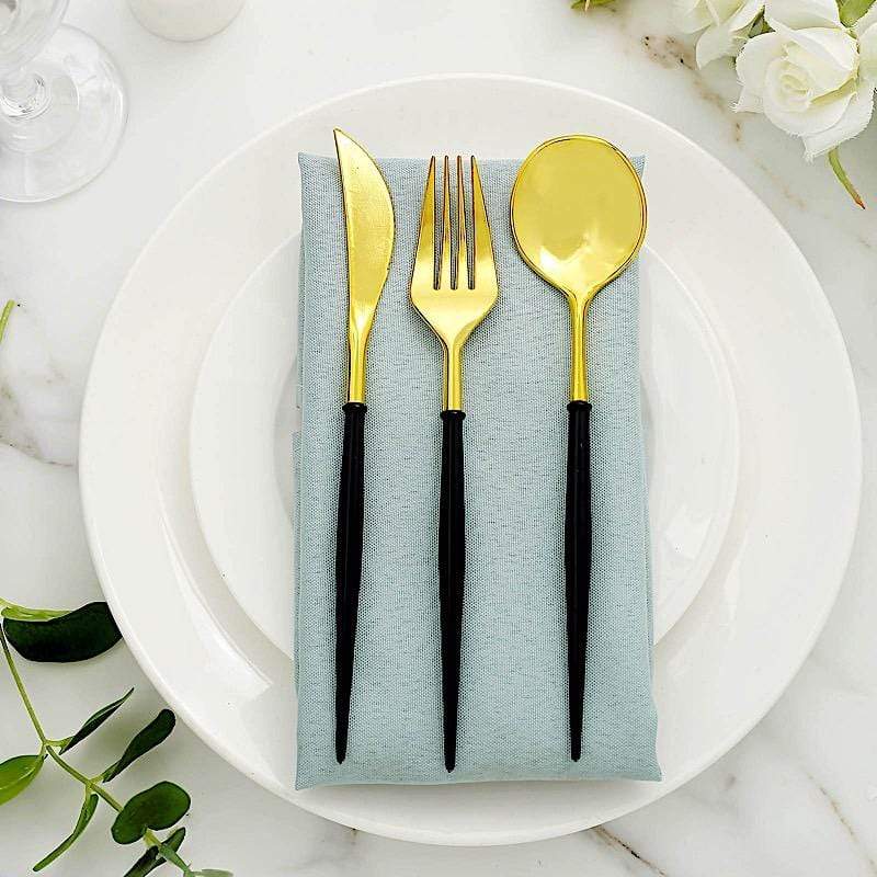 24 Disposable Plastic Cutlery Spoon Fork and Knife Set