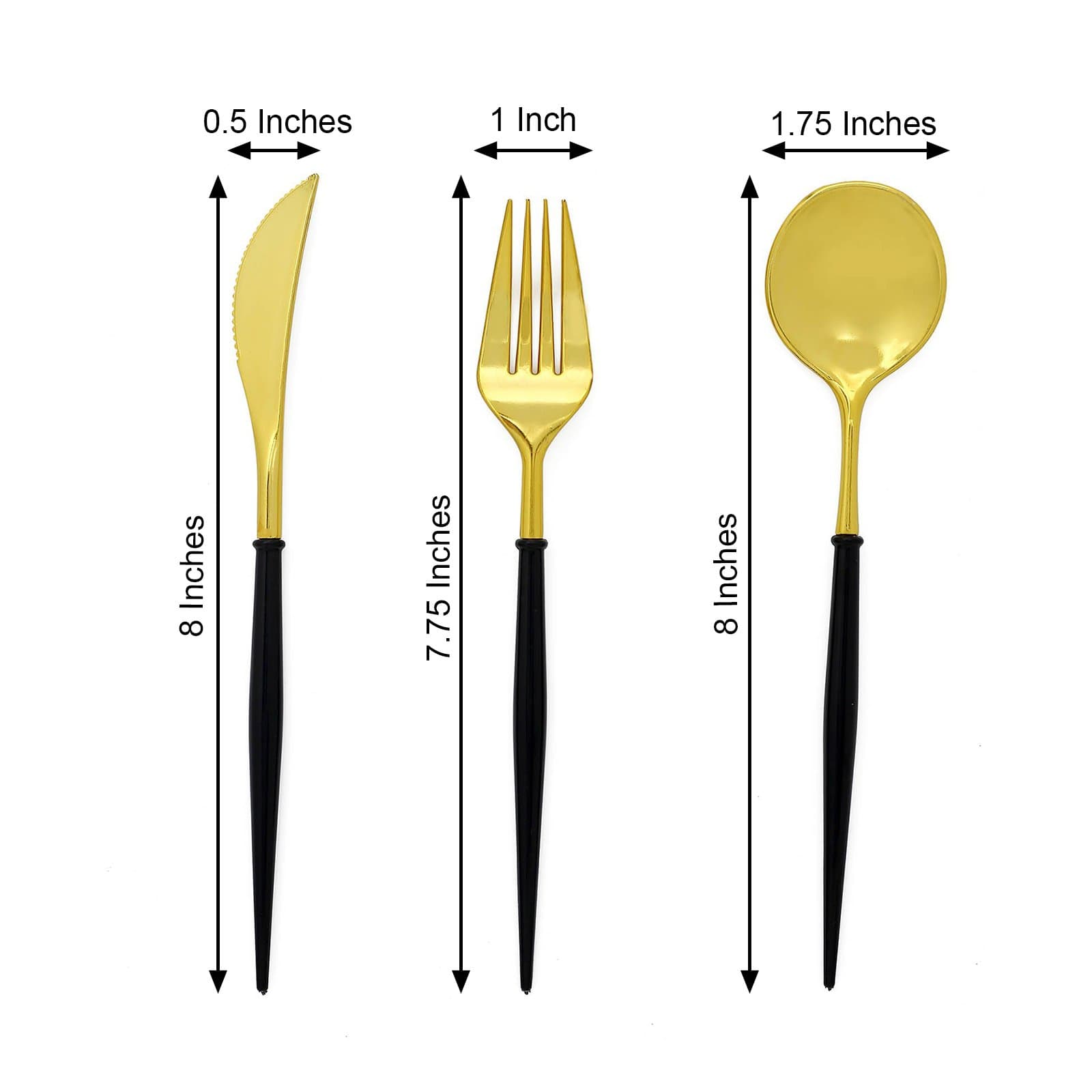 24 Disposable Plastic Cutlery Spoon Fork and Knife Set