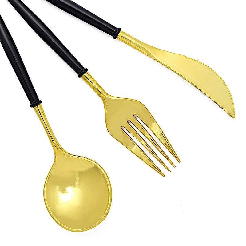 24 Disposable Plastic Cutlery Spoon Fork and Knife Set