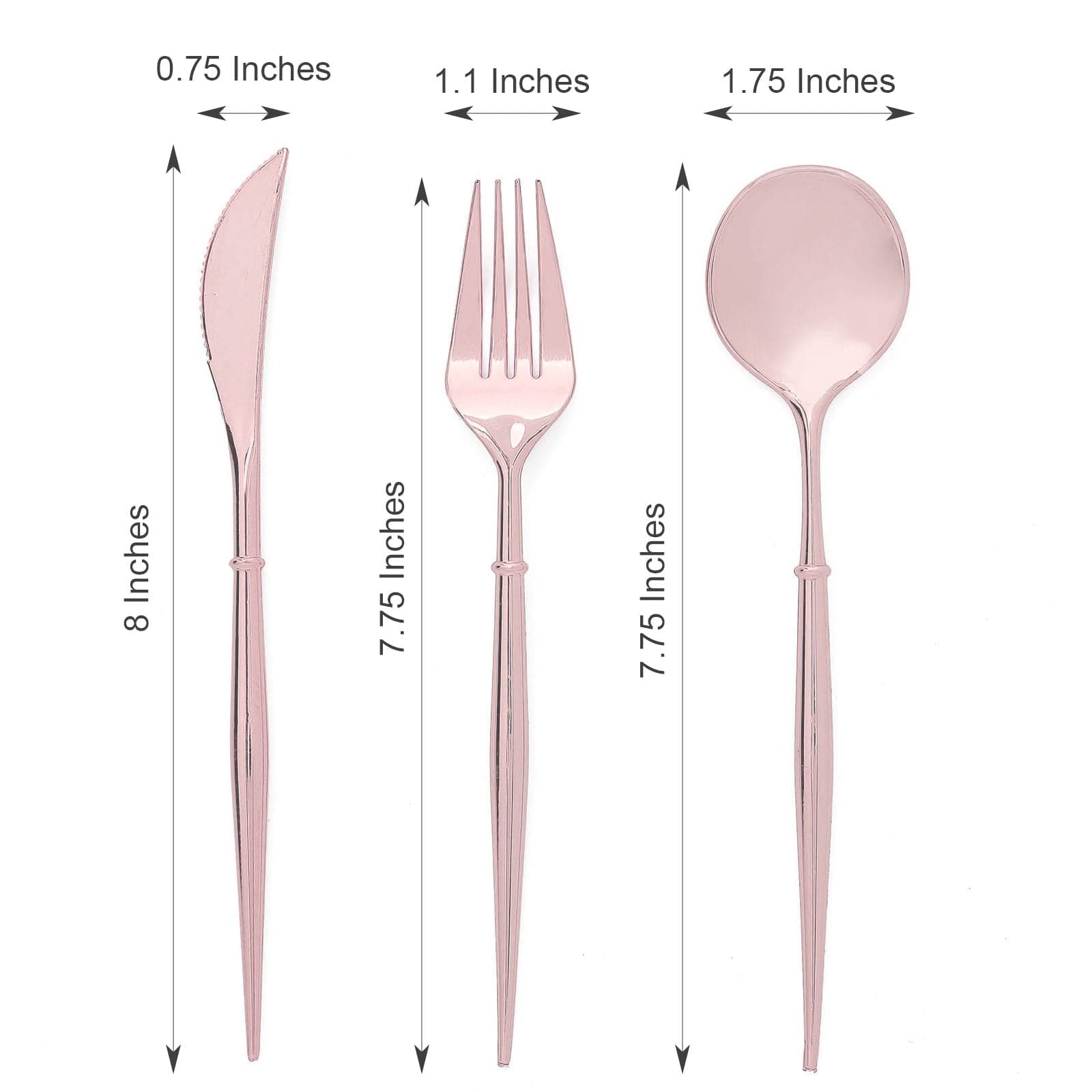 24 Disposable Plastic Cutlery Spoon Fork and Knife Set