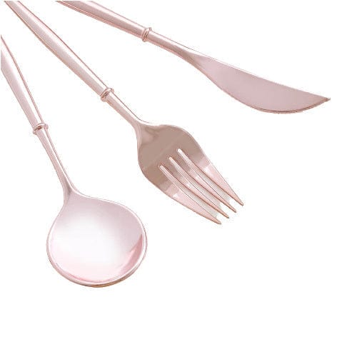 24 Disposable Plastic Cutlery Spoon Fork and Knife Set