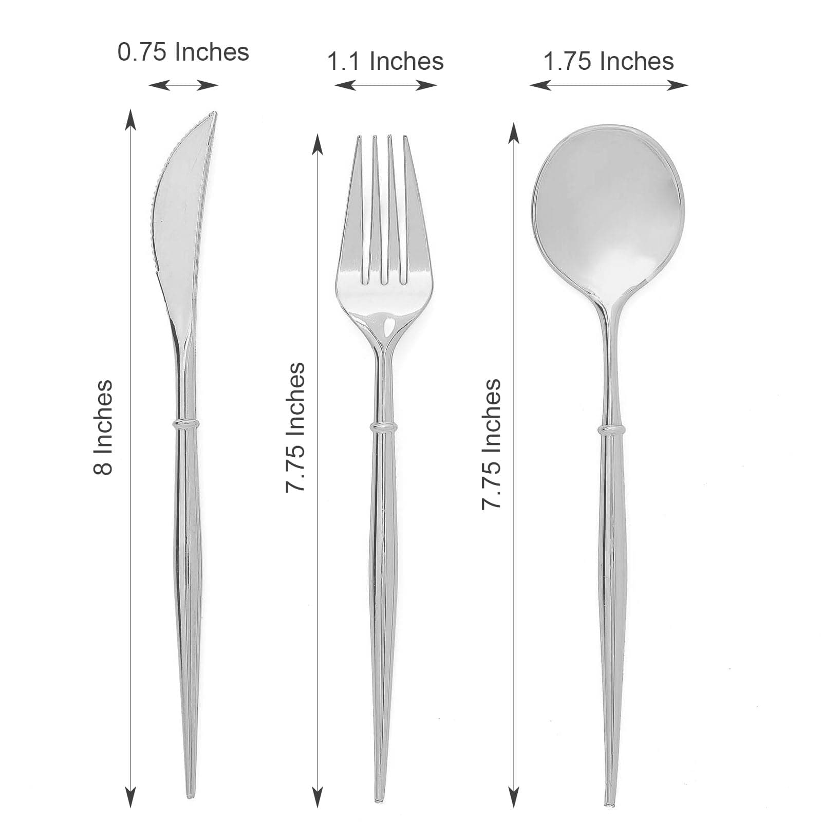 24 Disposable Plastic Cutlery Spoon Fork and Knife Set