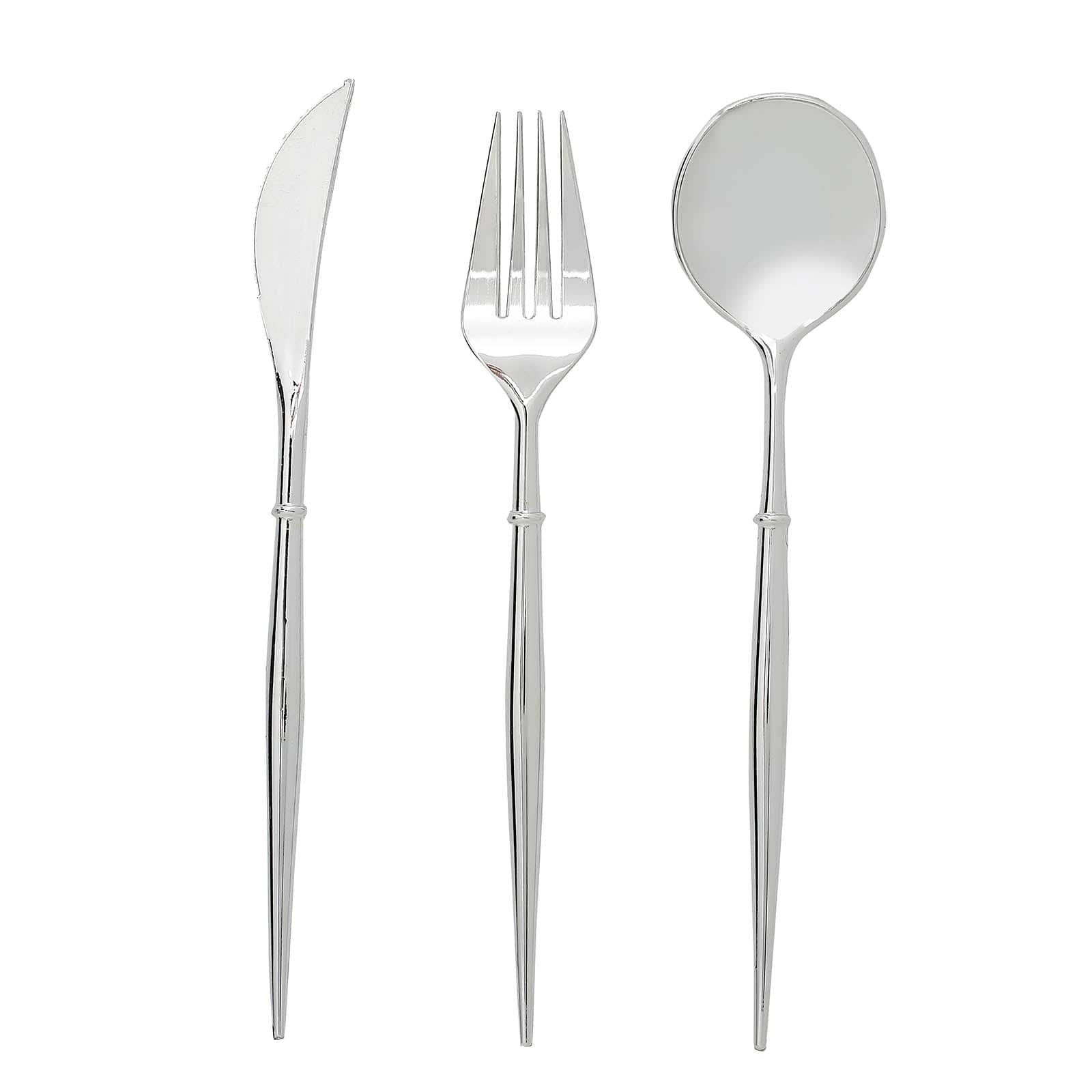 24 Disposable Plastic Cutlery Spoon Fork and Knife Set