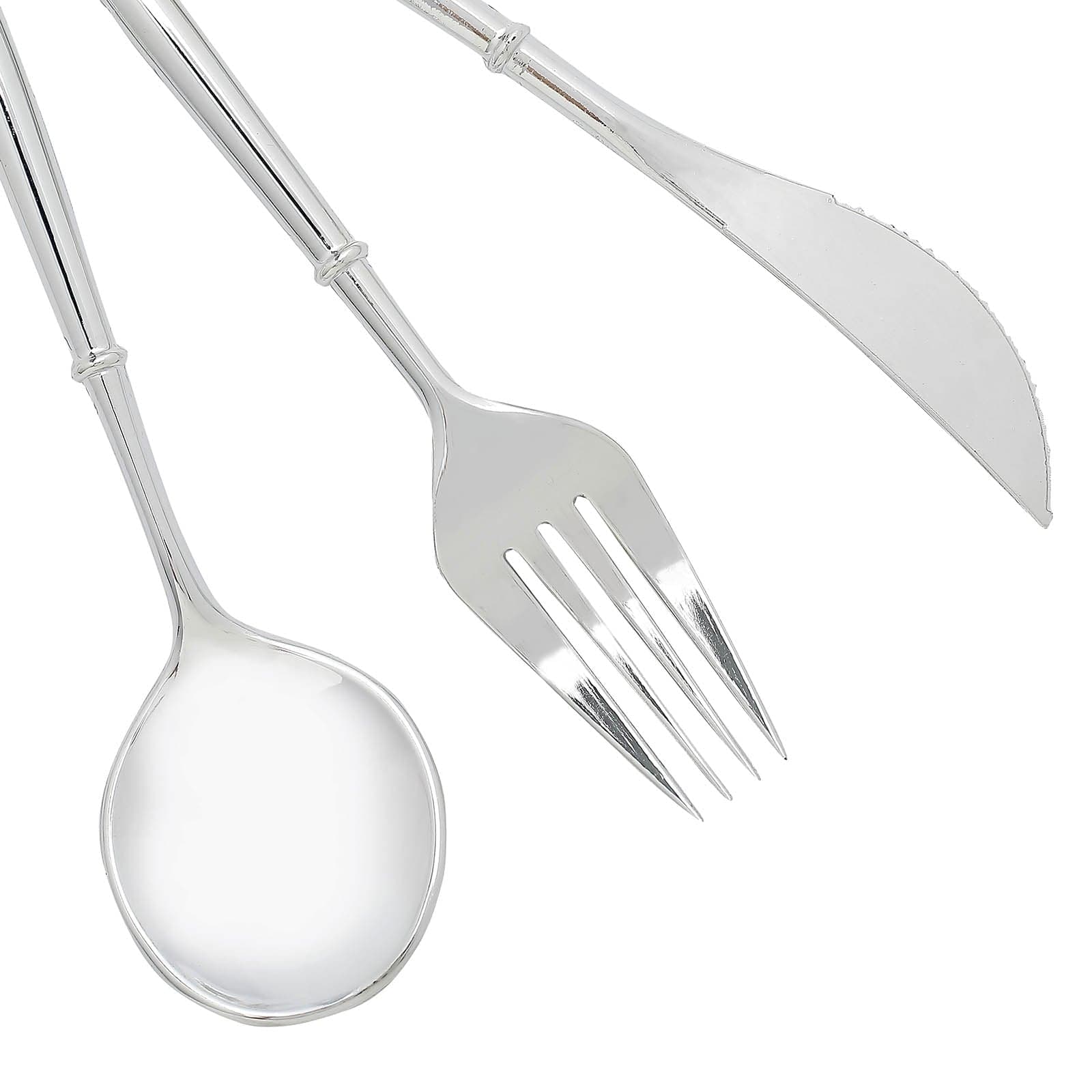 24 Disposable Plastic Cutlery Spoon Fork and Knife Set