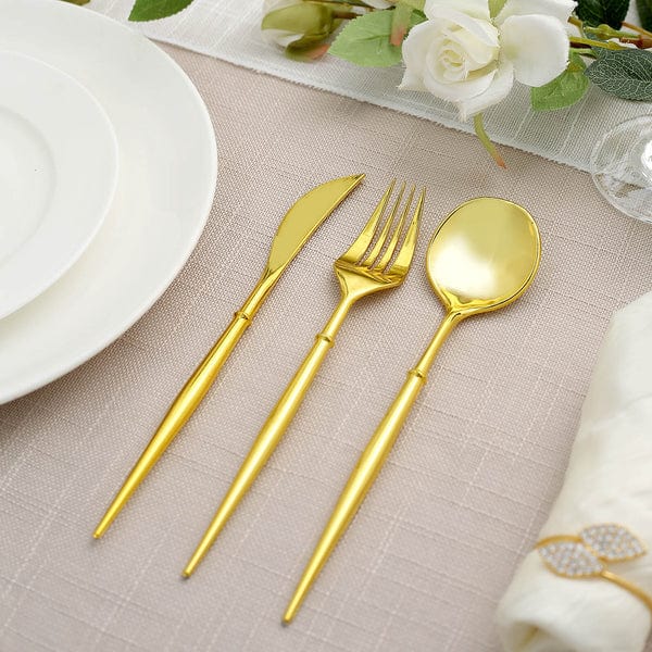24 Disposable Plastic Cutlery Spoon Fork and Knife Set