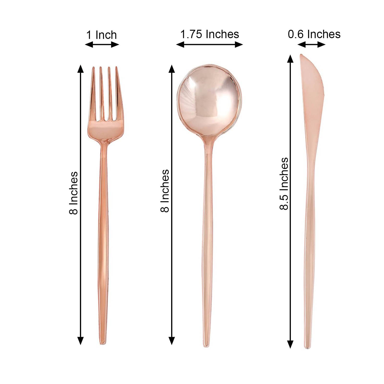 24 Disposable Premium Plastic Cutlery Spoon Fork and Knife Set