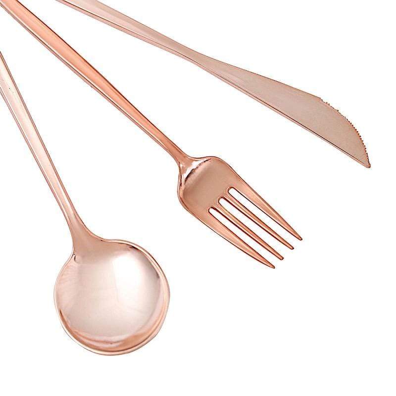 24 Disposable Premium Plastic Cutlery Spoon Fork and Knife Set