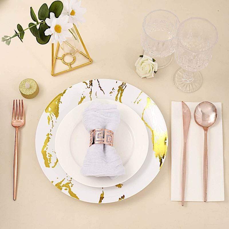 24 Disposable Premium Plastic Cutlery Spoon Fork and Knife Set
